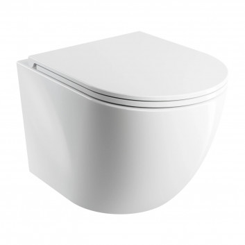 Wand-wc SILENT POWER™ Omnires Ottawa,mit WC-Sitz mit Softclosing, 49x37cm, weiß Glanz