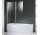 Parawan nawannowy Novellini Aurora 2 - 120x150 cm, weißes Profil, transparentes Glas 