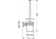 Bürste zur Wandmontage do wc Axor Montreux, z pojemnikiem - gebürstetes Bronze