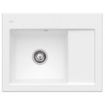 Zlewozmywak Keramik nablatowy Villeroy & Boch Subway 45 65x51 cm CeramicPlus - Stone White