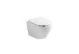 Becken wc hängend Emporia Nox 49×37 cm, bezrantową, mit Sitz mit Softclosing Slim - weiß Glanz