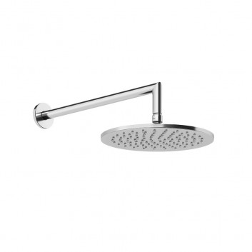 Kopfbrause Gessi Anello, rund, 218mm, regulowana, mit Arm ściennym 343mm, Chrom