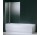 Parawan nawannowy Novellini Aurora 3 mit festem Element - 98x150 cm, weißes Profil, transparentes Glas