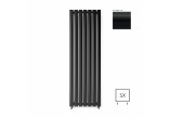 Grzejnik Terma Pier 180x58 cm, podłączenie dolne SX - Farbe schwarz matt