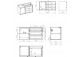 Schrank Unterbau- Elita Legacy, 100cm, Version links, 3 Schubladen, 1 Tür, amerikanischer Nussbaum