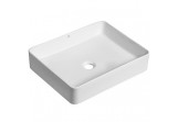 Keramik-waschtisch Laveo Kvadrato 47x36 cm Aufsatz, ohne Hahnloch na baterie - weiß