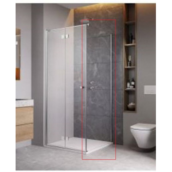 Tür Dusch- Radaway Essenza New Black KDJ 80 cm, links, Glas transparent mit Schicht Easy Clean, profil schwarz matt
