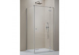 Seitenwand S1 70 Radaway Essenza New Black KDJ 66.7-68.2-200cm, profil schwarz, Glas transparent