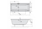 Badewanne rechteckig 160x75x48cm Polysan CLEO, szary