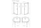 Seitenwand S1 70 Radaway Essenza New Black KDJ 66.7-68.2-200cm, profil schwarz, Glas transparent