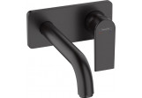 Waschtischarmattur Hansgrohe Vernis Shape Einhebel-, mit Auslauf 20,7 cm, zur Wandmontage, Unterputz - schwarz matt