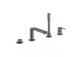 Wannenbatterie Grohe Lineare mit 4 Anschlüssen - brushed hard graphite