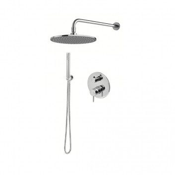 Dusch-set Vema Maira, Unterputz, 2 wyjścia wody, Kopfbrause rund 20cm, Chrom