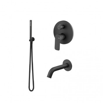 Dusch-set Vema Slate, Unterputz, 2 wyjścia wody, mit Auslauf 17cm, Chrom
