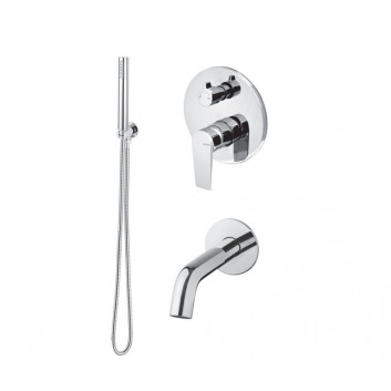 Dusch-set Vema Timea, Unterputz, 2 wyjścia wody, Kopfbrause 30cm, Chrom