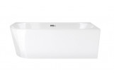 Eck-badewanne freistehend Corsan Intero 150 x 74,5 cm weiß, montaż prawostronny, korek klik-klak Chrom