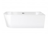 Eck-badewanne freistehend Corsan Intero 170 x 73 cm weiß, montaż prawostronny, korek klik-klak Chrom