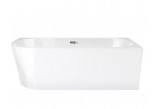 Eck-badewanne freistehend Corsan Intero 150 x 74,5 cm weiß, montaż prawostronny, korek klik-klak Chrom
