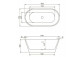 PYTAJ O RABAT ! Badewanne freistehend oval Besco Otylia 160x77cm Retro + Füße złote