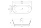 PYTAJ O RABAT ! Badewanne freistehend oval Besco Otylia 160x77cm Retro + Füße złote