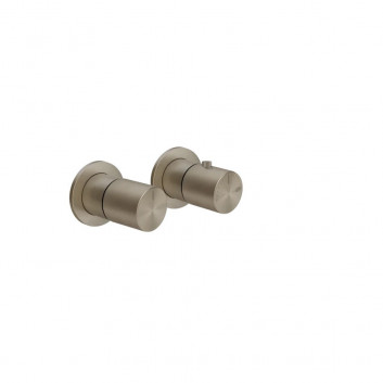 PYTAJ O RABAT ! Wannenarmatur mit 3 anschlüssen Gessi Rettangolo für den Wannenrand - finox brushed nickel