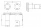 PYTAJ O RABAT ! Wannenarmatur mit 3 anschlüssen Gessi Rettangolo für den Wannenrand - finox brushed nickel