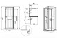 Kabine czterościenna Sanplast Basic Complete, 90 cm komplett, Glas transparent, weißes Profil