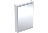 Spiegelschrank Geberit One z ComfortLight i jednymi drzwiami, montaż Aufputz-, Höhe 90 cm - Farbe weiß, powierzchnia aluminium malowane proszkowo