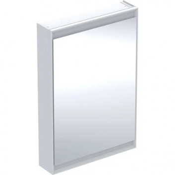 Spiegelschrank z ComfortLight i dwojgiem Tür, montaż Aufputz-, Höhe 90 cm, Geberit ONE - Aluminium anodyzowane 