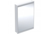 Spiegelschrank Geberit One z ComfortLight i jednymi drzwiami, montaż Unterputz, Höhe 90 cm - Farbe weiß, powierzchnia aluminium malowane proszkowo