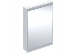 Spiegelschrank Geberit One z ComfortLight i jednymi drzwiami, montaż Aufputz-, Höhe 90 cm - Farbe weiß, powierzchnia aluminium malowane proszkowo