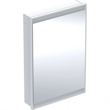 Spiegelschrank Geberit One z ComfortLight i jednymi drzwiami, montaż Aufputz-, Höhe 90 cm - Farbe weiß, powierzchnia aluminium malowane proszkowo
