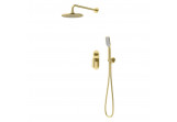 Komplett system Brause- Vedo Aletta Spazzo Unterputz III, mit Kopfbrause 25 cm - szczotkowane Gold