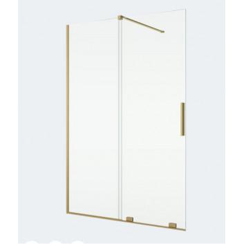 Wand walk-in Sanswiss Easy STR4P, 90x200cm, universal, Glas transparent, profil schwarz