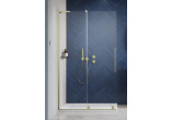 Duschkabine Radaway Furo-SL Brushed Gold Walk-in 1200x2000 mm, rechte Version - Glas transparent, profil golden szczotkowany