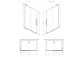 Duschkabine Radaway Furo-SL Brushed Gold Walk-in 1200x2000 mm, rechte Version - Glas transparent, profil golden szczotkowany