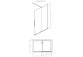 Duschkabine Radaway Furo-SL Brushed Gold Walk-in 1200x2000 mm, rechte Version - Glas transparent, profil golden szczotkowany