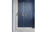 Duschkabine Radaway Furo Brushed Gold Walk-in 1200x2000 mm, ze stabilizatorem poprzecznym, rechte Version - Glas transparent, profil golden szczotkowany