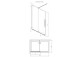 Duschkabine Radaway Furo Brushed Gold Walk-in 1200x2000 mm, ze stabilizatorem poprzecznym, rechte Version - Glas transparent, profil golden szczotkowany