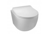 Becken abgehängt WC Balneo Luna Tornado 36,5x48,5 cm, weiß bez kołnierza mit WC-Sitz mit Softclosing z duroplastu