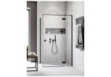 Seitenwand S1 70 Radaway Essenza New Black KDJ 66.7-68.2-200cm, profil schwarz, Glas transparent