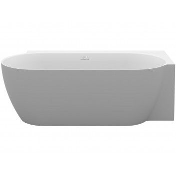 Badewanne freistehend Ravak Freedom Corner II Tec 175x86 cm, wariant lewy - Smoke Grey-weiß, osłona odpływu weiß