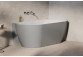 Badewanne freistehend Ravak Freedom Corner II Tec 175x86 cm, wariant lewy - Smoke Grey-weiß, osłona odpływu weiß