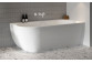 Badewanne freistehend Ravak Freedom Corner II Tec 175x86 cm, wariant prawy - Smoke Grey-weiß, osłona odpływu weiß