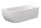 Badewanne freistehend Ravak Freedom Corner II Tec 175x86 cm, wariant prawy - Smoke Grey-weiß, osłona odpływu weiß