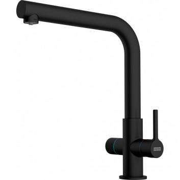 Küchenarmattur Franke Neptune Evo , Höhe 294mm, obrotowa i herausziehbarer Auslauf, schwarz matt