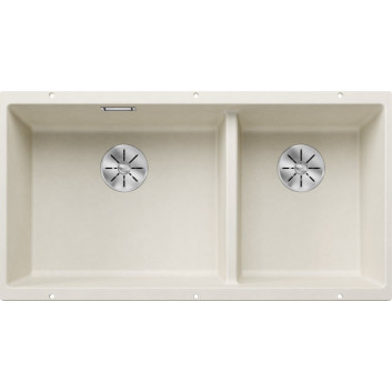 Zlewozmywak Blanco Subline 480/320-U Siligranit PuraDur 85,5x40cm 2 kom ohne Stöpsel, tartufo