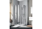 Pendeltür Kermi Filia XP 1-Schwing- mit Festfeld, otwierane w prawo, szer. 90 cm, wys. 200 cm, silbernes Profil, Glas transparent z KermiClean