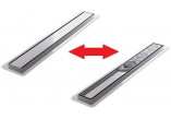 Ablaufrinne, pełny Set, Wiper New Premium, 600mm, wzór Ponente, Finish szlif