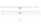 Ablaufrinne, pełny Set, Wiper New Premium, 600mm, wzór Ponente, Finish szlif